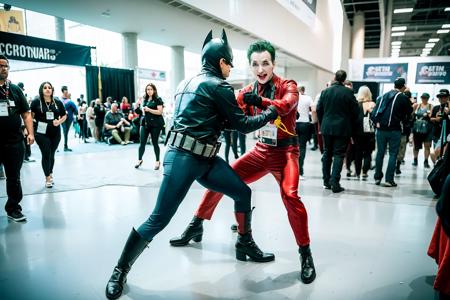 00029-2521037685-masterpiece, best quality, indoors,_lora_cc-000010_0.8_,comic con,cosplay,(2boys_1.2),looking at another,fighting stance,batman.png